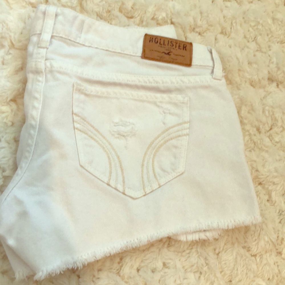 Hollister white shorts